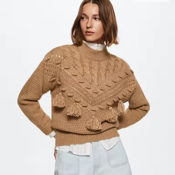 Mango Sweaters Mango Pompoms Knit Sweater Poshmark